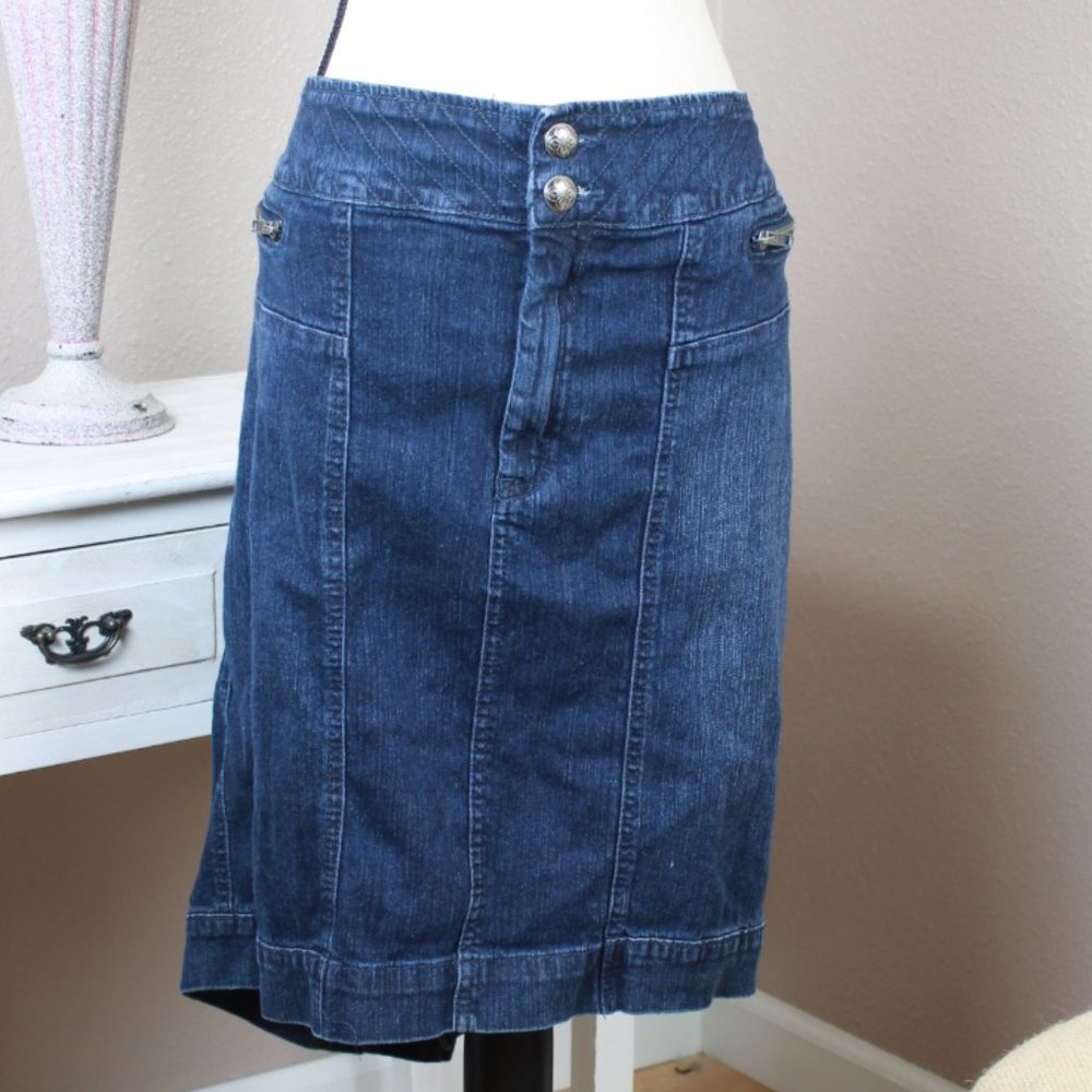 Clearance ☀️LB Jean Skirt Size 24 - Picture 3 of 6